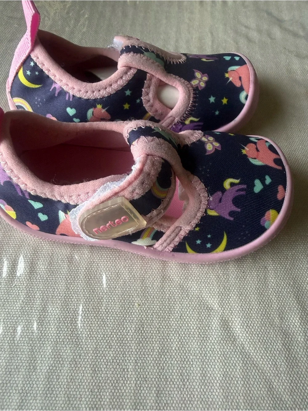 Kids Unicorn Mary Jane Shoes - Pink & Navy